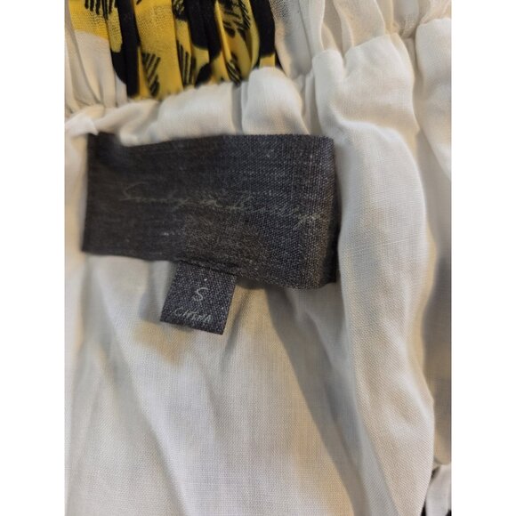 Anthropologie Sunday in Brooklyn Pineapple Print Pleated Pull On Midi Skirt S - Picture 4 of 7